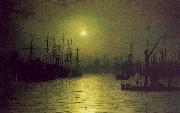 Atkinson Grimshaw Nightfall Down the Thames china oil painting reproduction